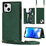 Custodia portafoglio TPU e PU con doppia fibbia per iPhone 14 Pro