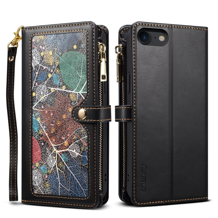 Custodia portafoglio con cerniera e RFID per iPhone XR