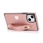 Custodia portafoglio in pelle con cinturino per iPhone 14 Pro Max