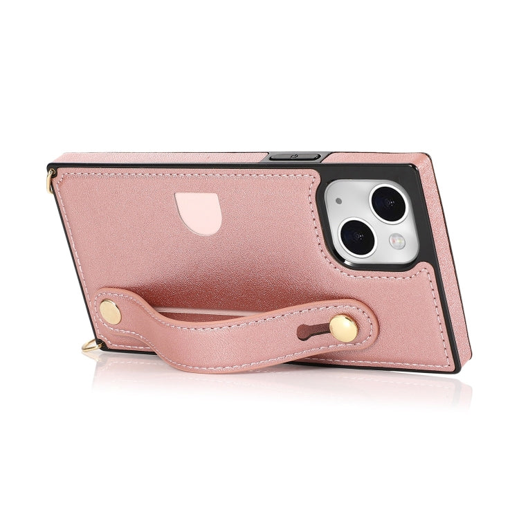 Custodia portafoglio in pelle con cinturino per iPhone 14 Pro Max