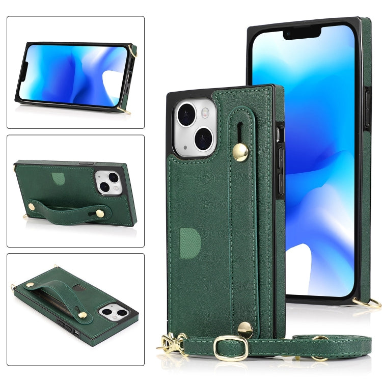 Custodia portafoglio in pelle con cinturino per iPhone 14 Pro Max