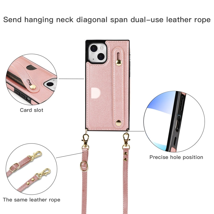 Custodia portafoglio in pelle con cinturino per iPhone 14 Pro Max