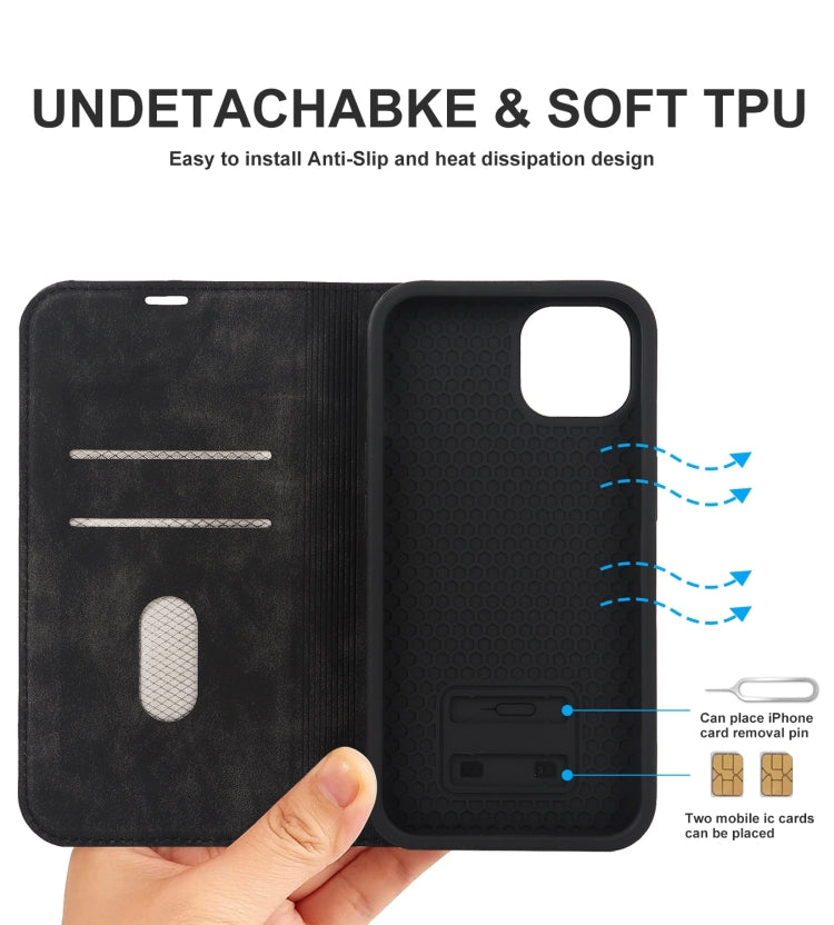 Custodia in pelle con ricarica wireless per iPhone 14