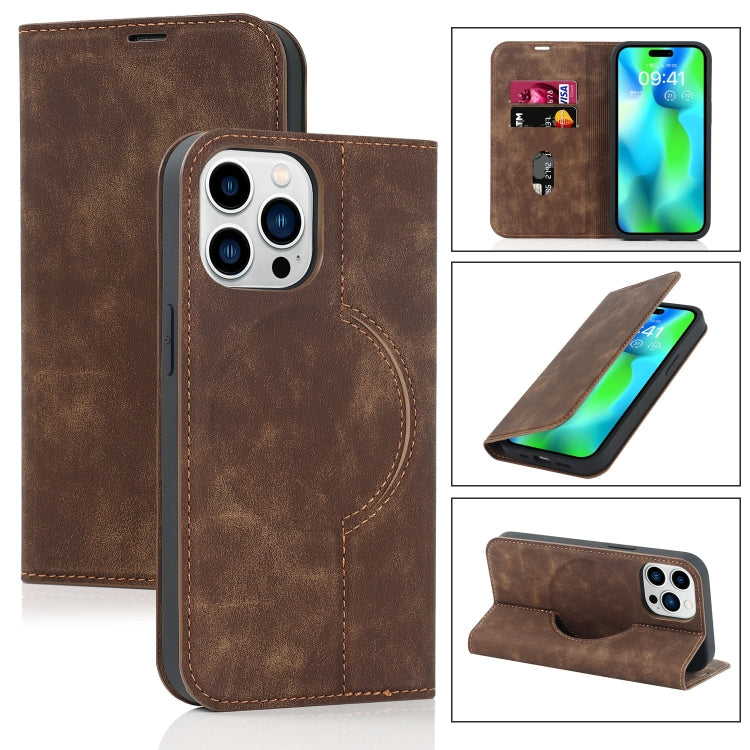 Custodia in pelle con ricarica wireless per iPhone 14