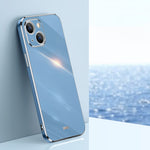 Custodia TPU antiurto con bordo oro per iPhone 14 Pro Max