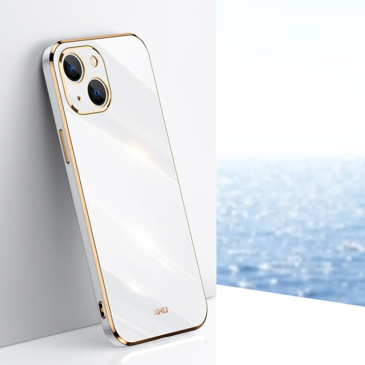 Custodia TPU antiurto con bordo oro per iPhone 14 Pro Max