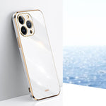 Custodia TPU con bordo oro 6D per iPhone 13 Pro Max