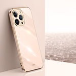 Custodia TPU con bordo oro 6D per iPhone 13 Pro Max