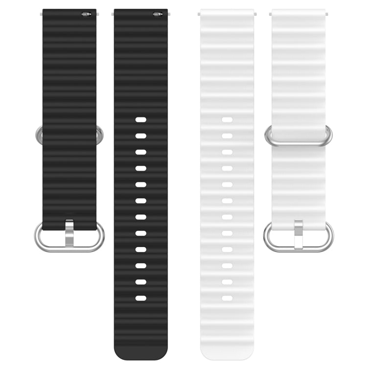 Cinturino orologio silicone bicolore universale 20-22mm