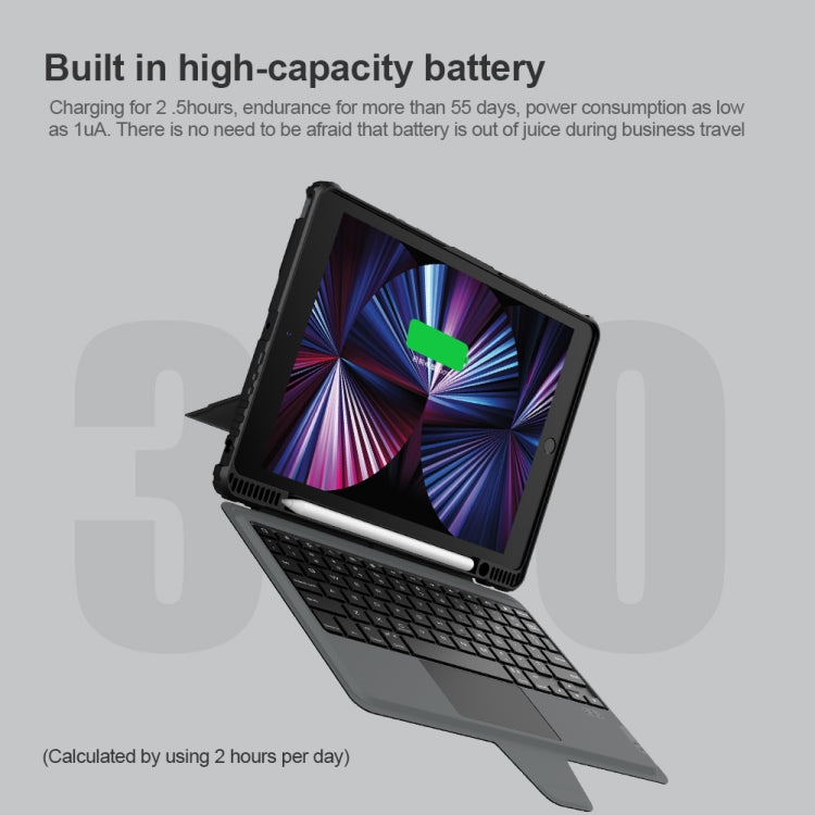 Custodia con tastiera Bluetooth per iPad 10.2 2019-2021