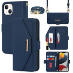 Custodia in pelle con cordino per iPhone SE 2022, 8, 7