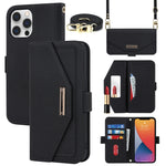 Custodia in pelle con cordino per iPhone 12 e 12 Pro