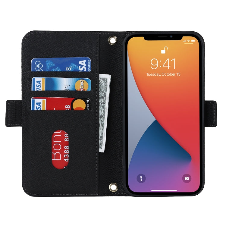 Custodia in pelle con cordino per iPhone 12 e 12 Pro