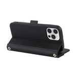 Custodia in pelle con cordino per iPhone 12 e 12 Pro
