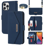 Custodia in pelle con cordino per iPhone 12 e 12 Pro
