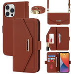 Custodia in pelle con cordino per iPhone 12 e 12 Pro