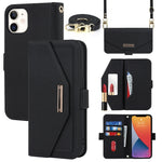 Custodia in pelle con cordino per iPhone 12 e 12 Pro
