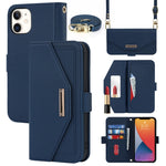 Custodia in pelle con cordino per iPhone 12 e 12 Pro