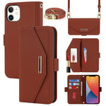Custodia in pelle con cordino per iPhone 12 e 12 Pro