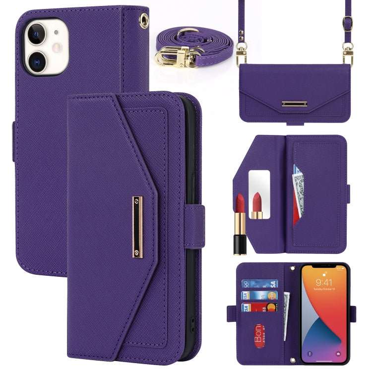 Custodia in pelle con cordino per iPhone 12 e 12 Pro