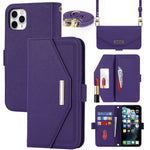 Custodia in pelle con cordino per iPhone 12 e 12 Pro
