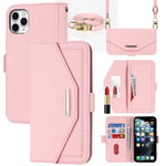 Custodia in pelle con cordino per iPhone 12 e 12 Pro