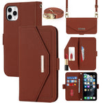 Custodia in pelle con cordino per iPhone 12 e 12 Pro