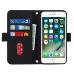 Custodia in pelle con cordino per iPhone SE 2022, 8, 7