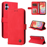 Custodia in pelle con bottone per Samsung Galaxy A04e