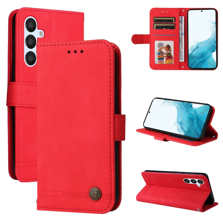 Custodia in pelle con bottone per Samsung Galaxy A04e