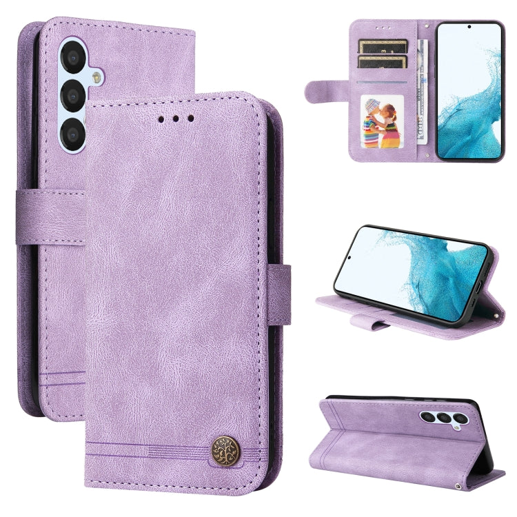 Custodia in pelle con bottone per Samsung Galaxy A04e
