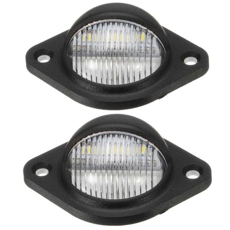 Luce targa rotonda auto 3 LED 12V 2W 2 pezzi