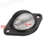 Luce targa rotonda auto 3 LED 12V 2W 2 pezzi