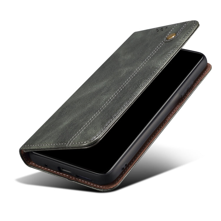 Custodia in pelle con trama cavallo pazzo per Realme 10