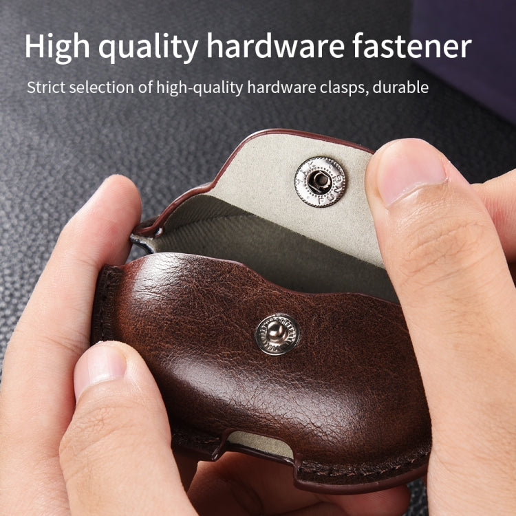 Custodia protettiva in pelle con gancio per Huawei FreeBuds Pro 2, Pro, 4i / 5i