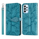 Custodia in pelle con motivo albero della vita per Galaxy A34 5G