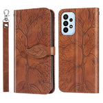 Custodia in pelle con motivo albero della vita per Galaxy A34 5G