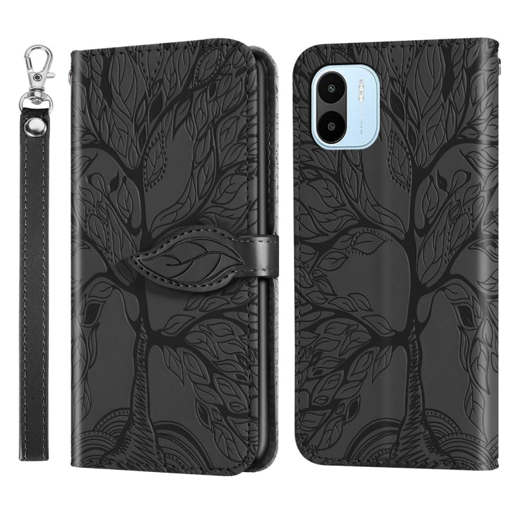 Custodia in pelle con motivo albero della vita per Galaxy A34 5G