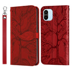 Custodia in pelle con motivo albero della vita per Galaxy A34 5G