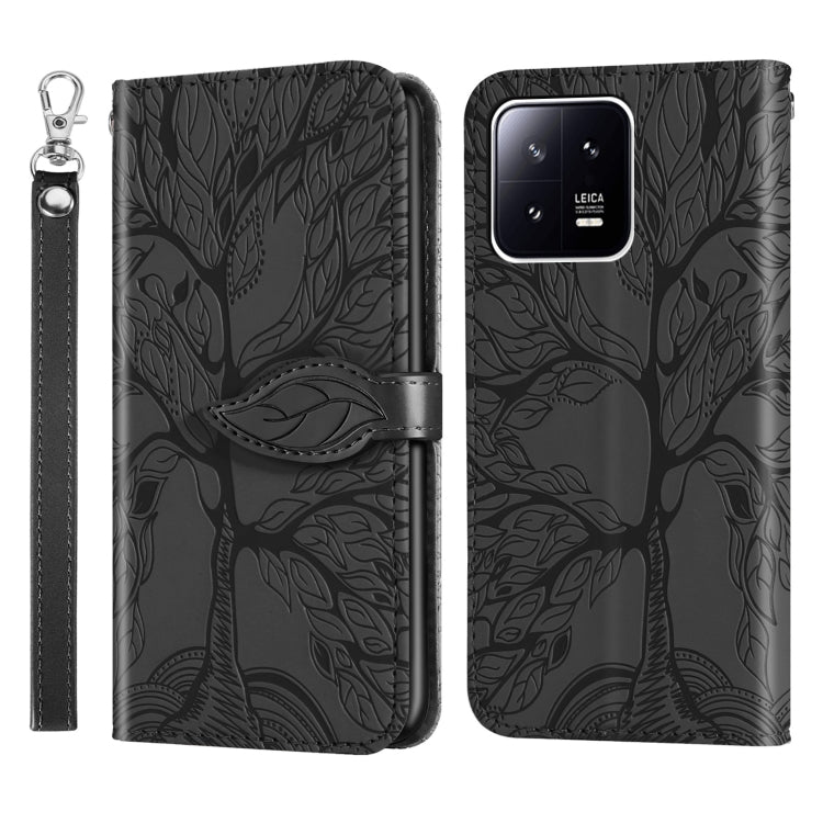 Custodia in pelle con motivo albero della vita per Galaxy A34 5G