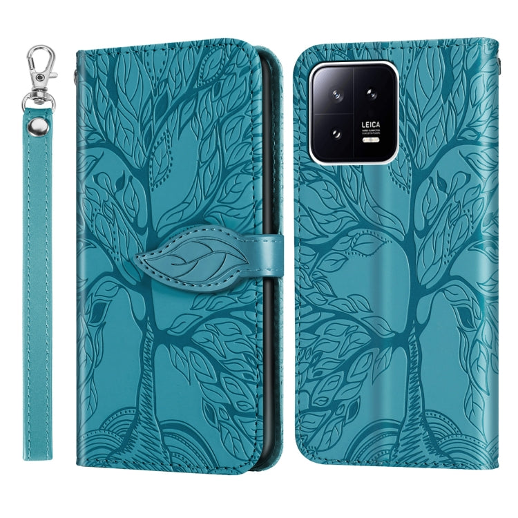 Custodia in pelle con motivo albero della vita per Galaxy A34 5G