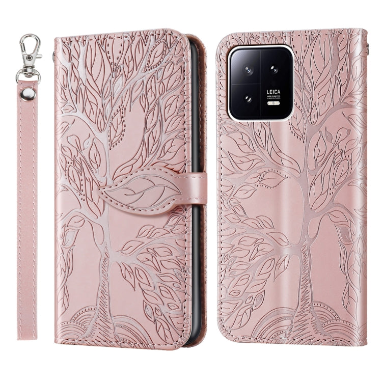 Custodia in pelle con motivo albero della vita per Galaxy A34 5G
