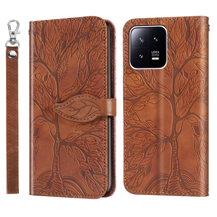 Custodia in pelle con motivo albero della vita per Galaxy A34 5G