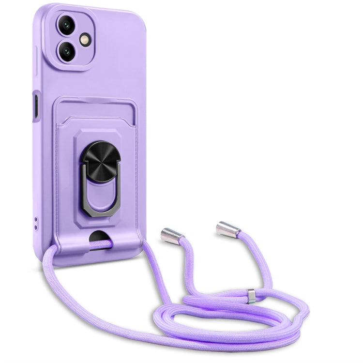 Custodia TPU con porta carte e cavalletto per Galaxy A04 M13