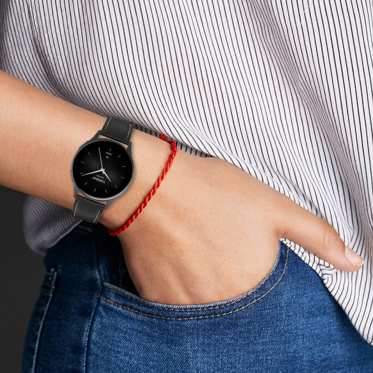 Cinturino in vera pelle 22 mm per smartwatch compatibili