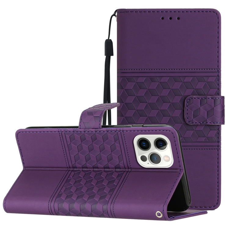 Custodia portafoglio in pelle effetto diamante per iPhone 12 Pro