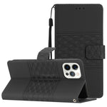 Custodia portafoglio in pelle effetto diamante per iPhone 12 Pro