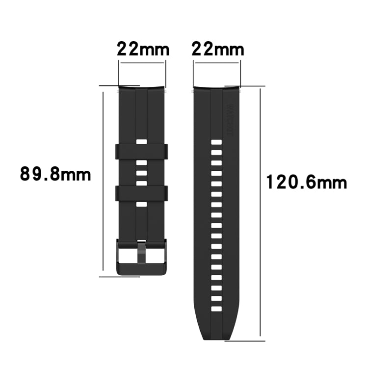 Cinturino silicone 22 mm con fibbia nera per Huawei Watch Buds