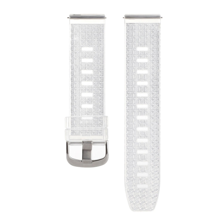 Cinturino silicone glitter trasparente con trama a diamante 20-22