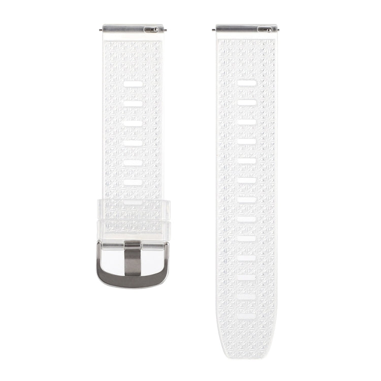 Cinturino silicone glitter trasparente con trama a diamante 20-22